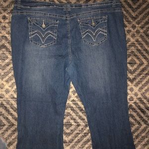 Woman’s blue jeans